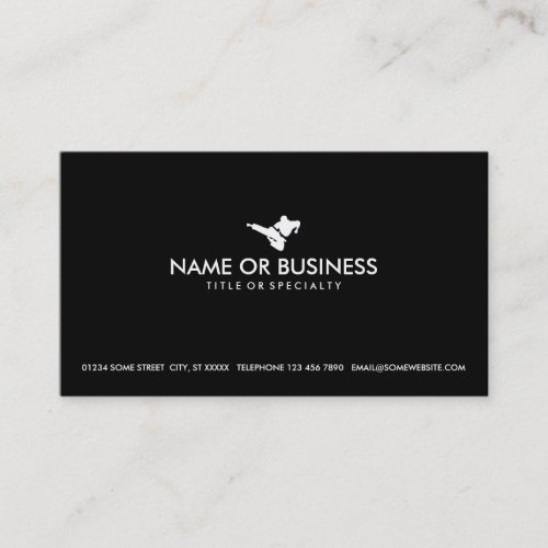 simple martial arts business cards