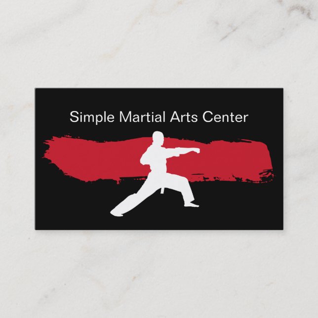Simple Martial Arts Business Cards (Front)
