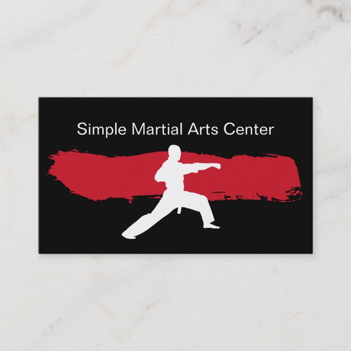 Simple Martial Arts Business Cards