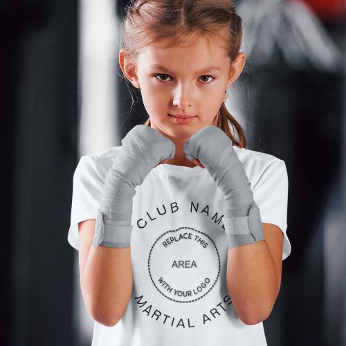 Simple Martial Arts Club Name Logo T_Shirt