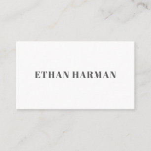 Simple Masculine Gray Modern Business Card