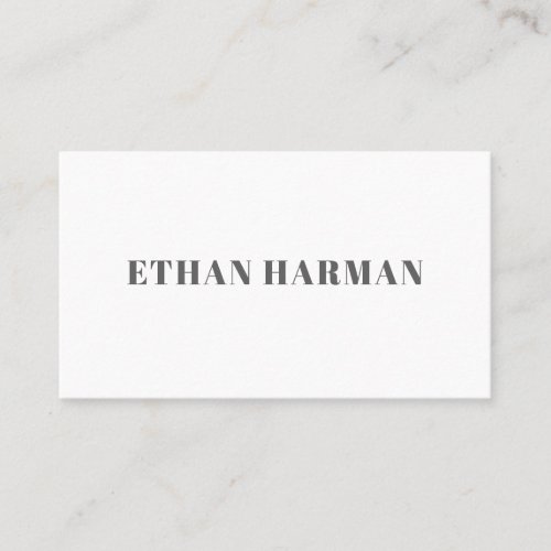 Simple Masculine Gray Modern Business Card