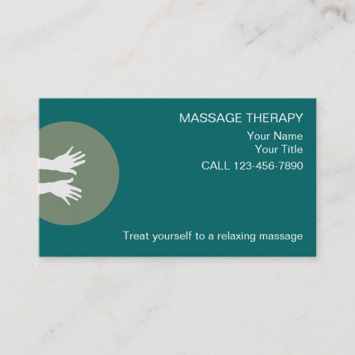 Simple Massage Business Cards