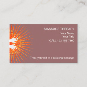 Simple Massage Business Cards