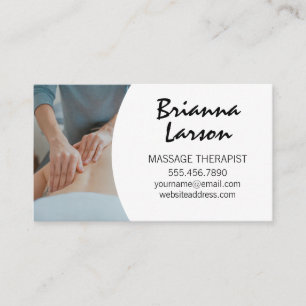Simple Massage Therapist Business Card