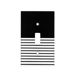 Simple Matching Black and White Light Switch Cover