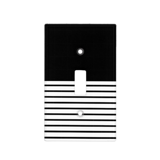 Simple Matching Black and White Light Switch Cover (Front)