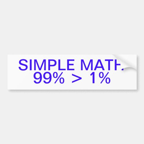 Simple Math Bumper Sticker