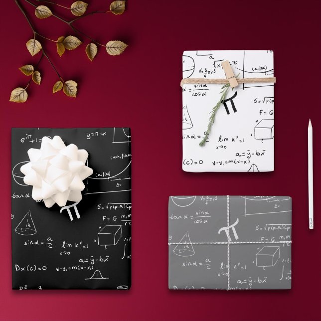 Simple Math Formulas Equations Wrapping Paper Sheets (Creator Uploaded)