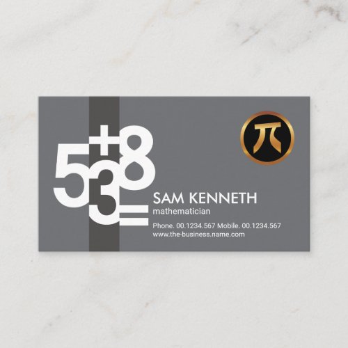 Simple Math Numbers Equation Statistician Business Card