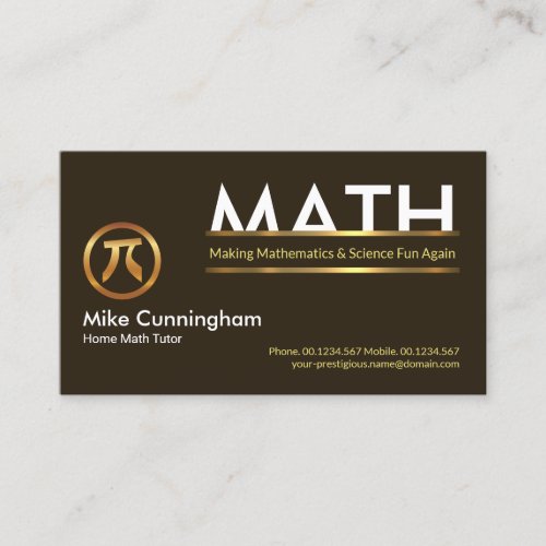 Simple Math Signage Special Placard Math Tutor Business Card