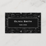 Simple Math Tutor Teacher Formula Pattern Business Card