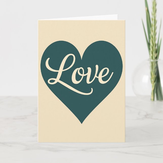 Simple Matte Love Heart Card (Front)