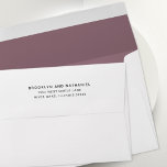 Simple Mauve Return Address Lined Envelope<br><div class="desc">Simple solid color mauve lined envelope with a return address on the back flap. A variety of colors available for any celebration,  event or holiday.</div>