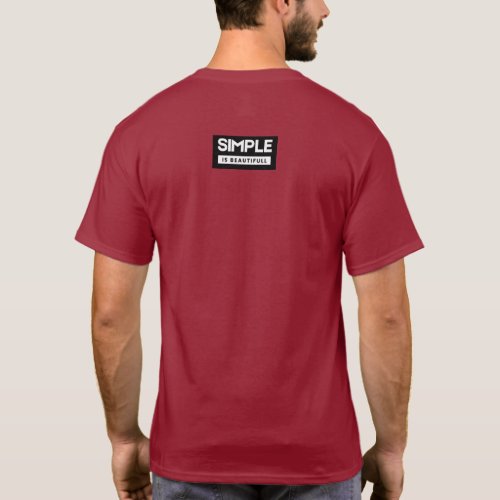 Simple Meaningful Words Back Side Mens T_Shirts