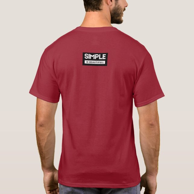 Simple Meaningful Words Back Side Men's T-Shirts (Back)