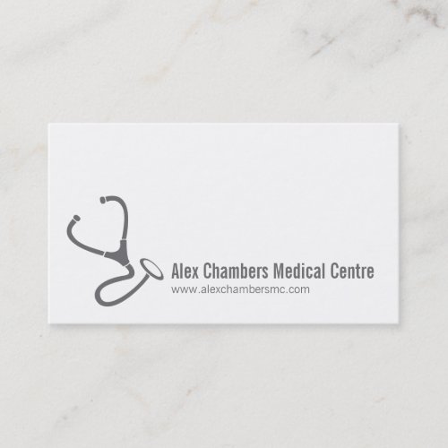 Simple medical doctors Stethoscope business cards