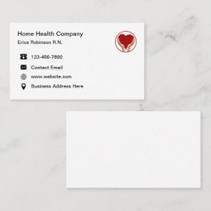 Simple Medical Home Health Business Cards