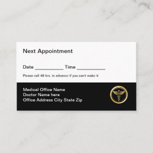 Simple Medical Office Appointment Cards
