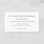 [ Thumbnail: Simple Medical Professional Business Card ]