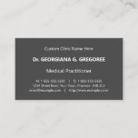 [ Thumbnail: Simple, Medical Specialist Business Card ]