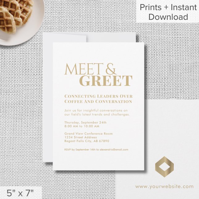 Simple Meet & Greet Business Networking Event Invitation (Creator Uploaded)