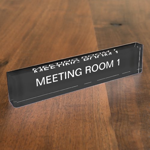 Simple Meeting Room Theme Desk Name Plate