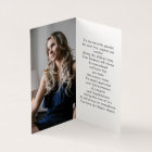 Simple Memorial Funeral Photo Folder Prayer Card