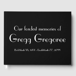 Simple Memorial Guest Book