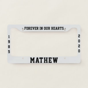 Simple Memorial License Plate  Frame