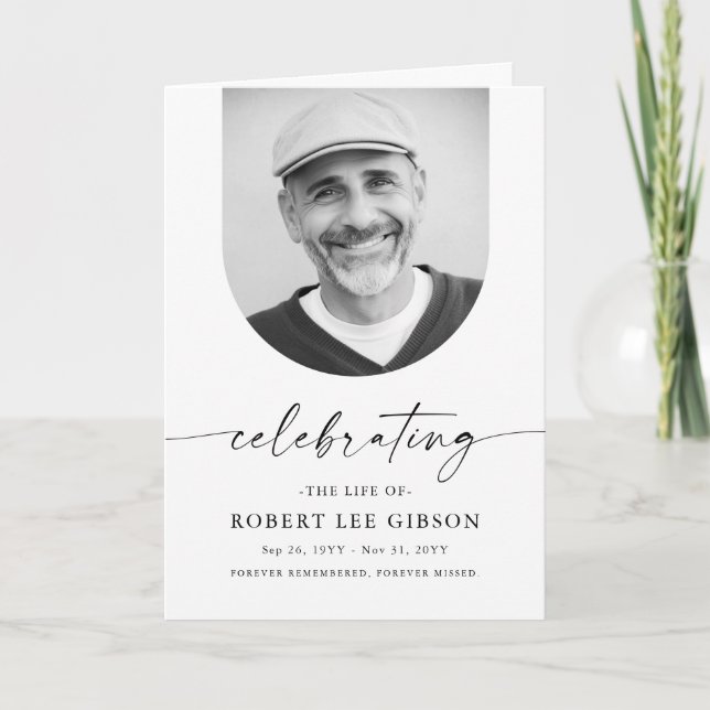 Simple Memorial Order Of Service Funeral Program (Front)