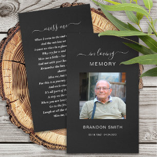 Simple Memorial Prayer Card with Photo