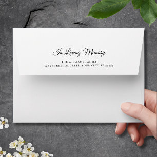 Simple Memorial Remembrance Tribute Envelope