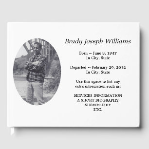 simple memoriam funeral guest book