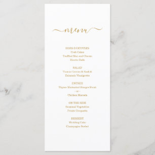 Simple Menu for Wedding or other Special Occasion