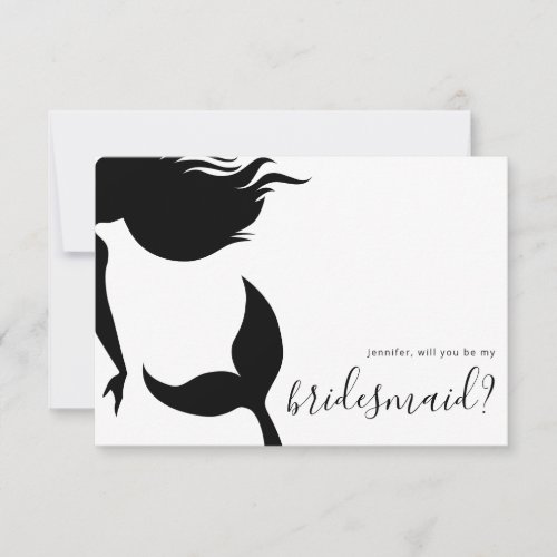 Simple Mermaid Silhouette Bridesmaid