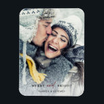 Simple Merry and Bright Photo Holiday  Magnet<br><div class="desc">Modern and simple Christmas | Holiday photo magnet.  For more advanced customization of this design,  please click the BLUE DESIGN TOOL BUTTON.</div>
