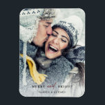 Simple Merry and Bright Photo Holiday  Magnet<br><div class="desc">Modern and simple Christmas | Holiday photo magnet.  For more advanced customization of this design,  please click the BLUE DESIGN TOOL BUTTON.</div>
