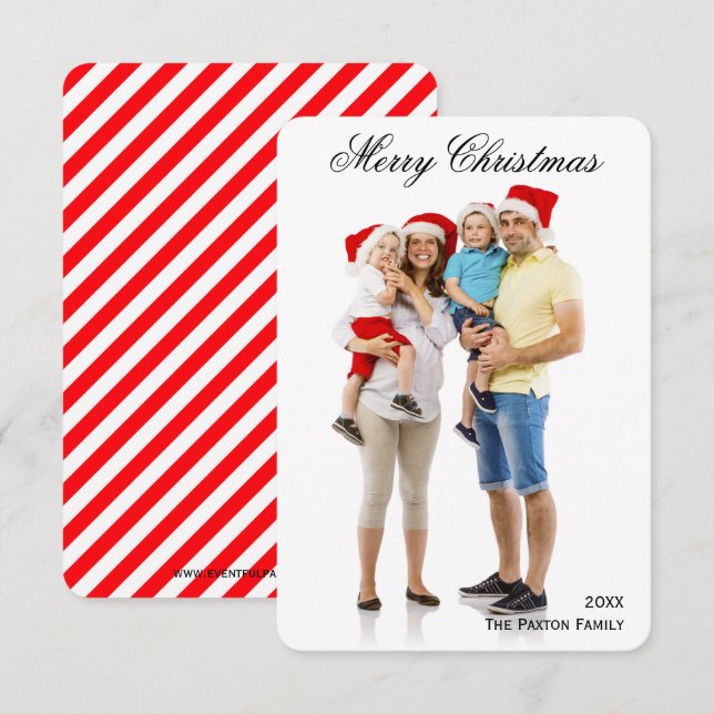 Simple Merry Christmas -  3x5 Photo Card (Front/Back)