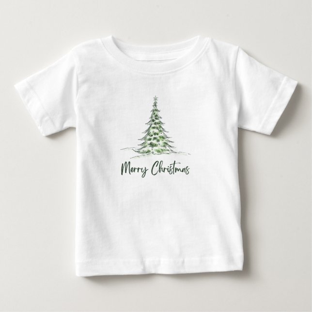  Simple Merry Christmas Baby T-Shirt (Front)