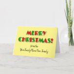 [ Thumbnail: Simple "Merry Christmas!" + Custom Family Name Card ]