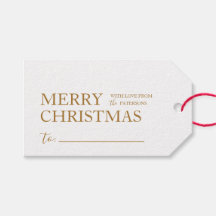 Simple Merry Christmas Gift Present Tags
