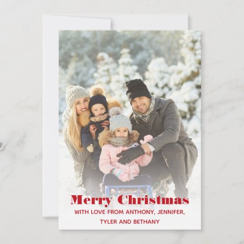 Simple Merry Christmas Message Photo Holiday