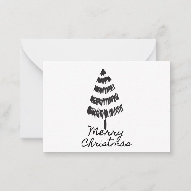 Simple Merry Christmas  Note Card (Front)
