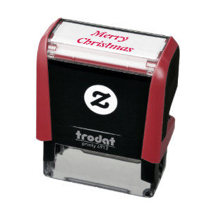 Simple Merry Christmas Red Self-inking Stamp