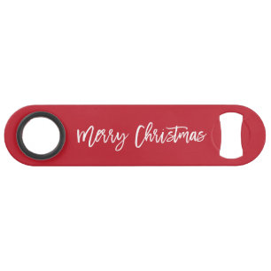 Simple Merry Christmas Red Speed Bottle Opener