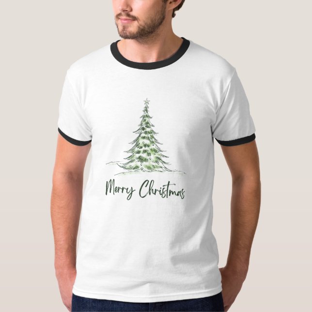 Simple Merry Christmas  T-Shirt (Front)