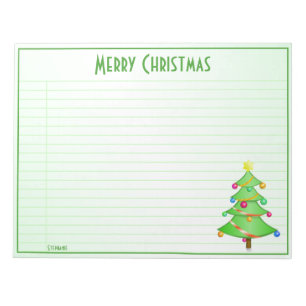 Simple Merry Christmas Tree To Do List: Your Name Notepad