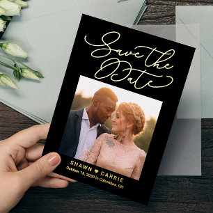 Simple Message REAL FOIL Save The Date Card