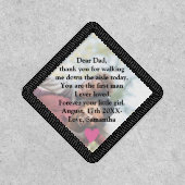 Simple Message to father Bride wedding day photo Patch (Front)
